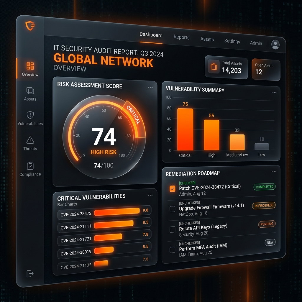 IT Security Audit Report Dashboard